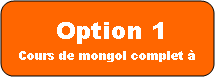 Rectangle  coins arrondis:  Option 1Cours de mongol complet  