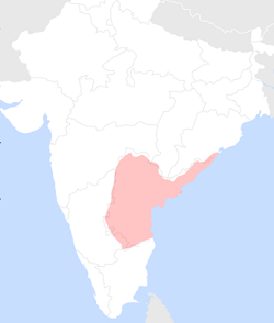 Langue tlougou carte Inde